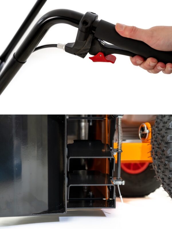 Airflow easily adjustable with a handle