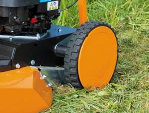 Large, reinforced drive wheels