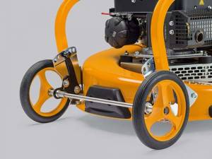 Shock absorption of the front axle