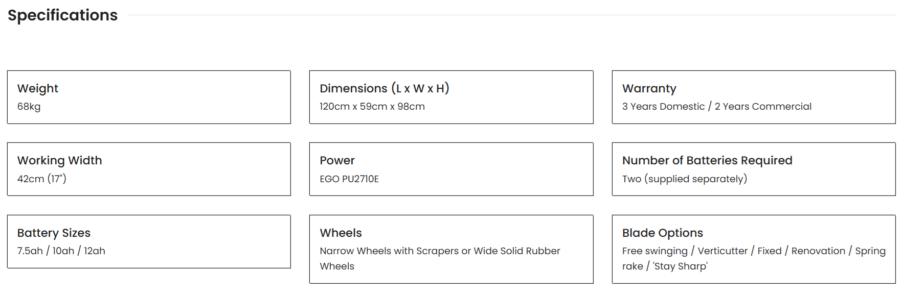 Camon ES42 Lawn Scarifier